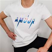 Tee shirt - AMOUR - Métallic Blue, Rainbow